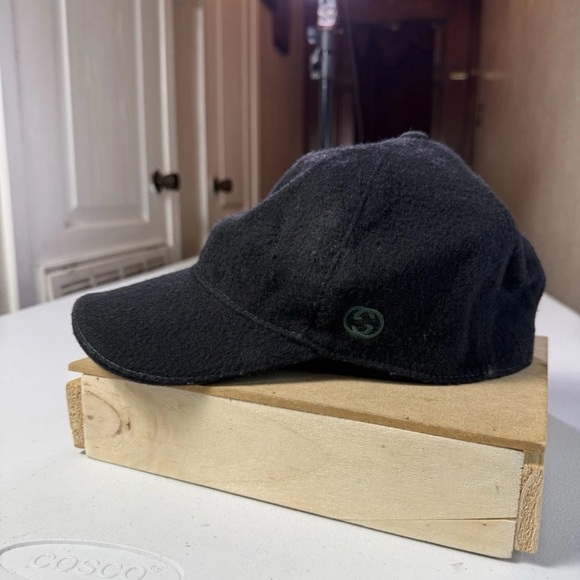 GUCCI Baseball Cap Sz S 57 cm Black Hat - Picture 12 of 14